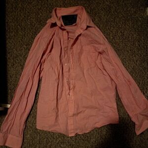 Men's Pink Button-Up Shirt